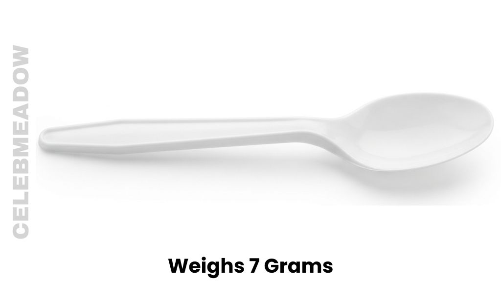 One Standard Disposable Plastic Spoon Weigh 7 Grams