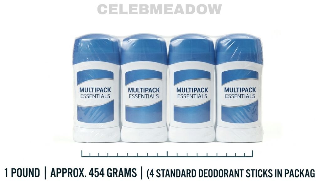 Pack of 4 Standard Deodorant Sticks Weigh 1 Pound