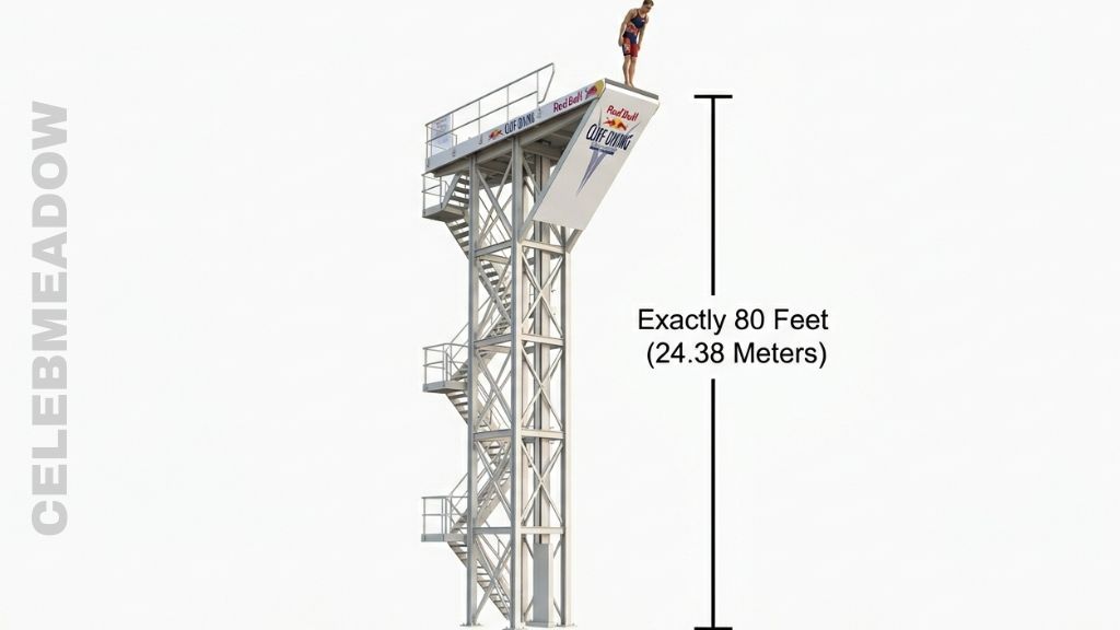 Red Bull Cliff Diving Platform That Is 80 Feet Big