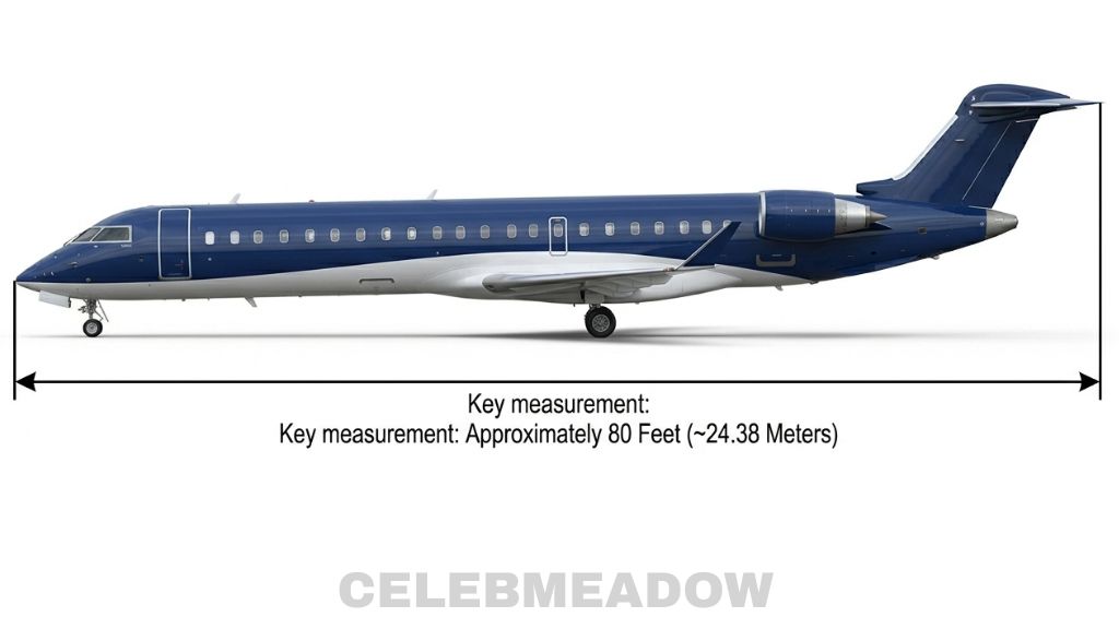 Regional Passenger Jet Bombardier CRJ900 That Is 80 Feet Long