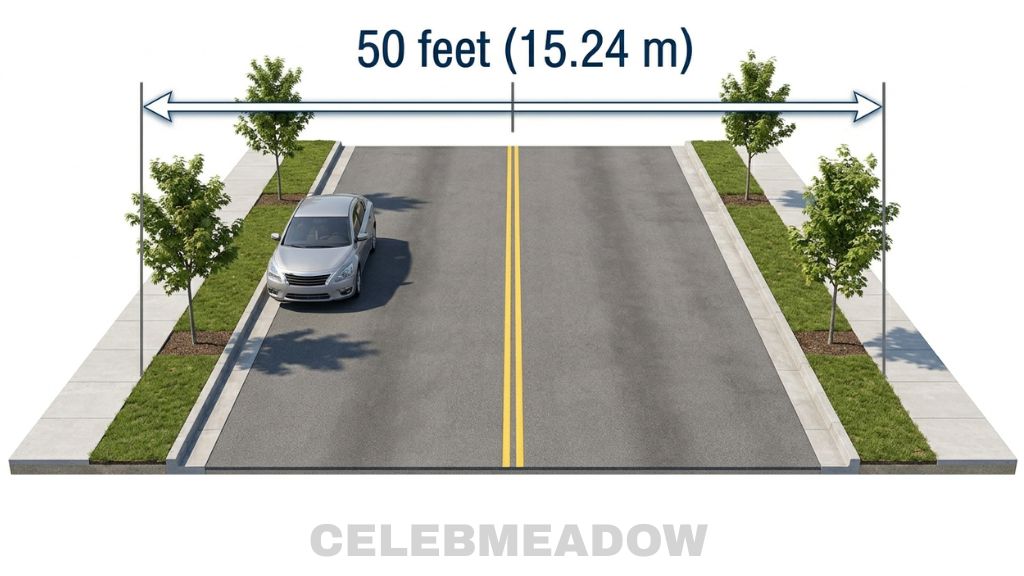 Residential Street That Is 50 Feet Long