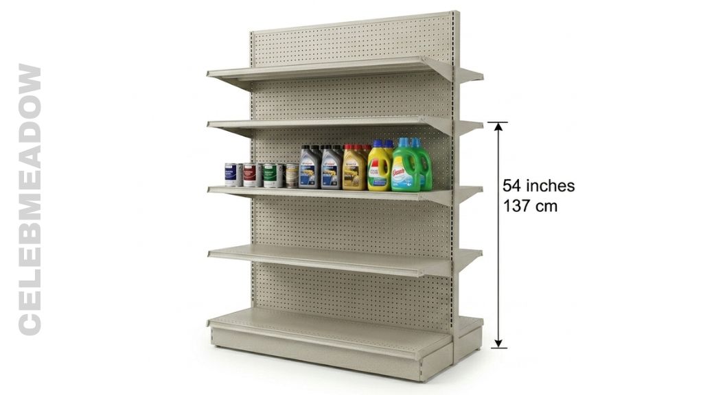 Retail Gondola Shelving That Is 54 Inches Long