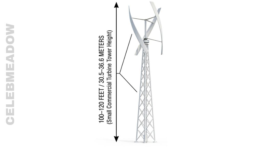 Small Commercial Wind Turbine Tower That Is 100 Feet Tall