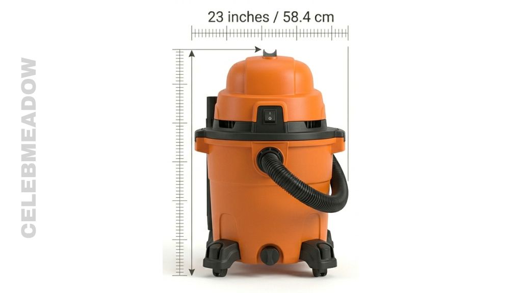 Small Shop Vac Height Tank and Motor, No Handle that is 23 Inches Long