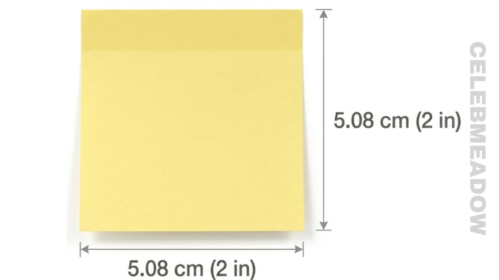 Small Square Sticky Note That Is 6 cm Long