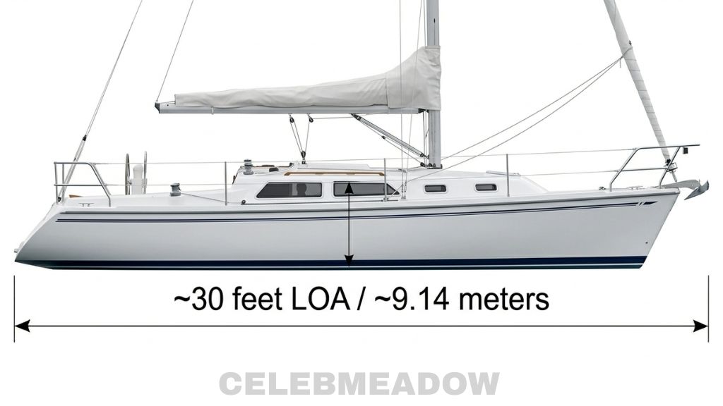 Small Yacht That Is 30 Feet Tall