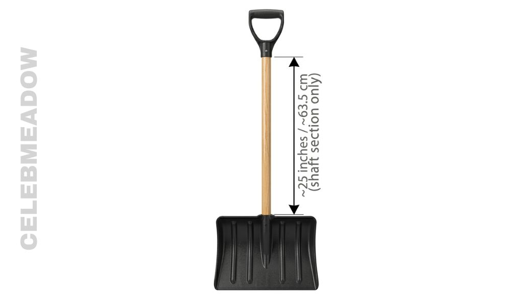 Snow Shovel Handle Shaft Section (Length) that is 25 Inches Long