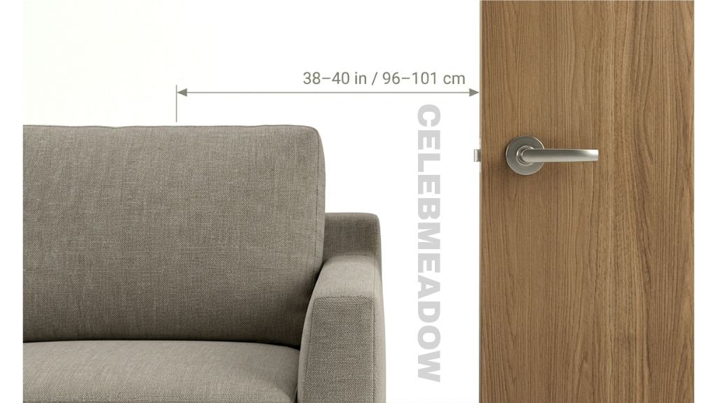 Sofa Backrest vs. Doorknob: A Useful Pair That Is 40 Inches Long