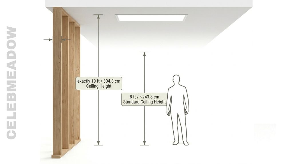 Standard 10-Foot Ceiling That Is 10 Feet Long