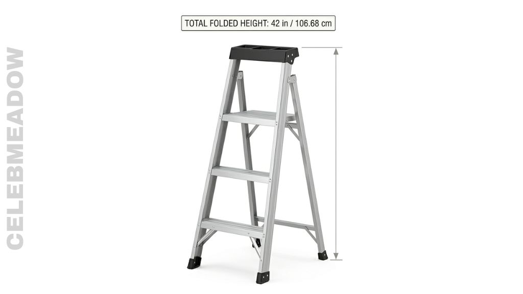 Standard A-Frame Stepladder (Folded Height) That Is 42 Inches Long
