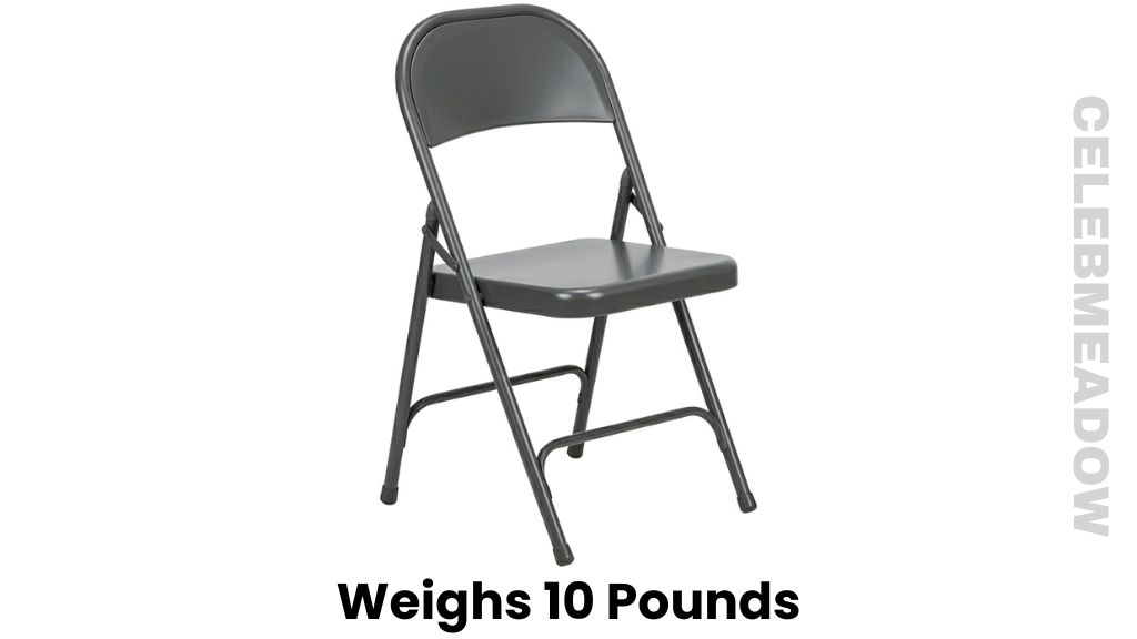 Standard Metal Folding Chair Weigh 10 Pounds