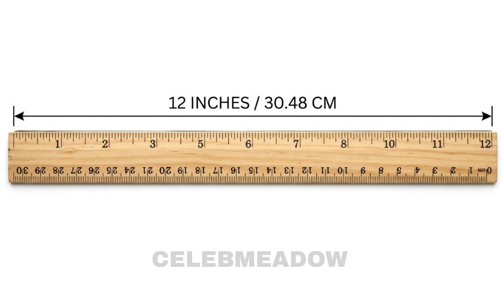 Standard School Ruler That Is 1 Foot Long