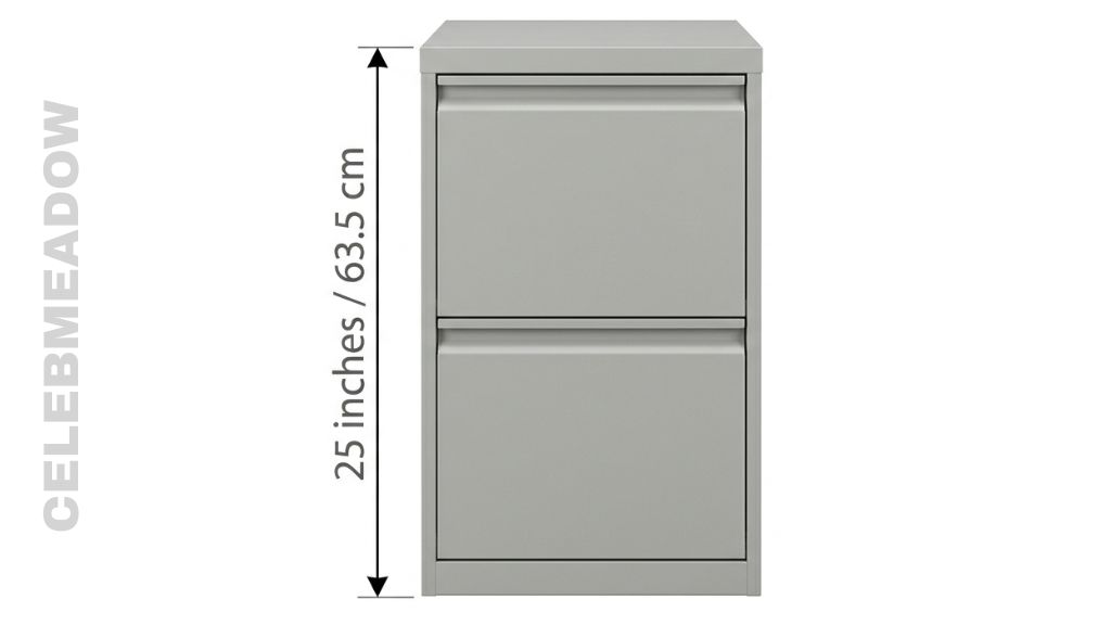 Standard Two-Drawer Filing Cabinet (Height) that is 25 Inches Long or Big