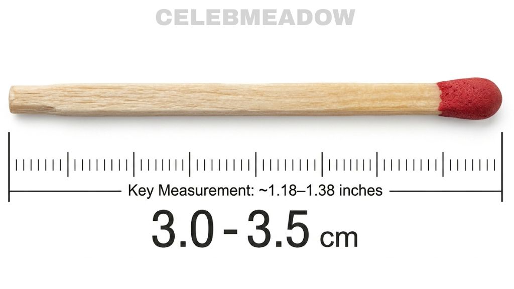 Standard Wooden Matchstick That Is 3 cm Long