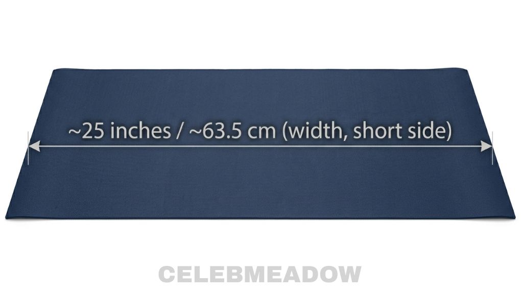 Standard Yoga Mat (Width) that is 25 Inches Long or Big