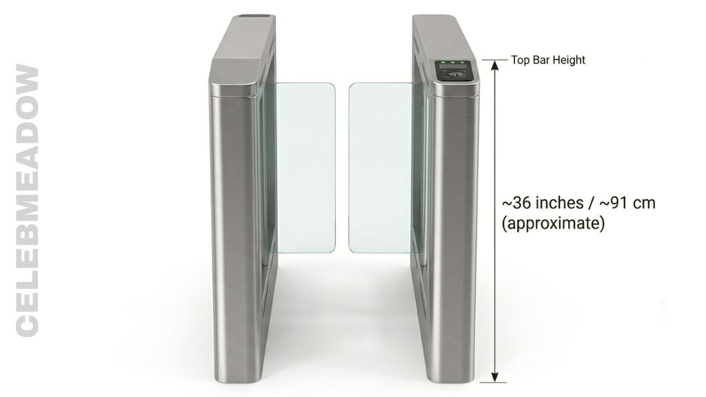 Subway Turnstile or Fare Gate That is 3 Feet Long