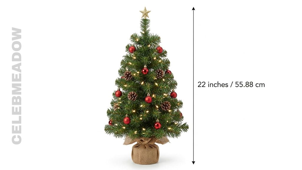 Tabletop Christmas Tree (Height) that is 22 Inches Long