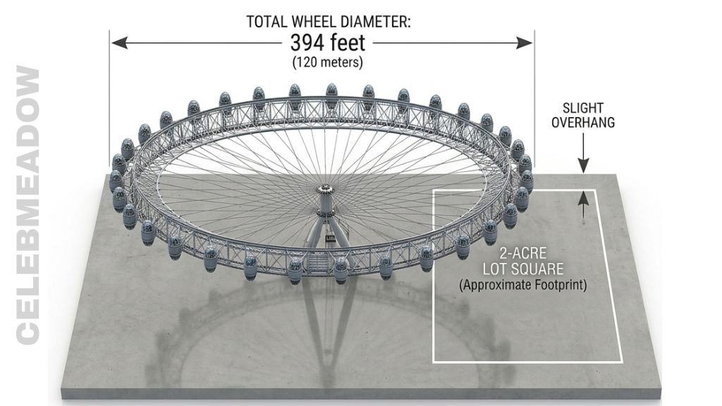 The London Eye That Is About 2 Acres in Size