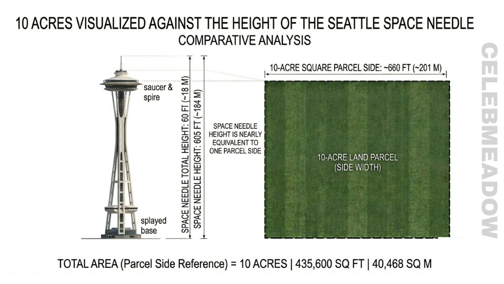 The Seattle Space Needle That Is About 10 Acres in Size