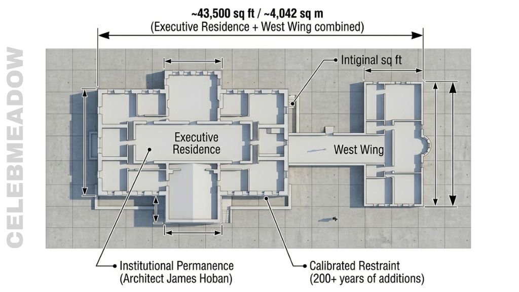 The White House Footprint That Is About 1 Acre Visually