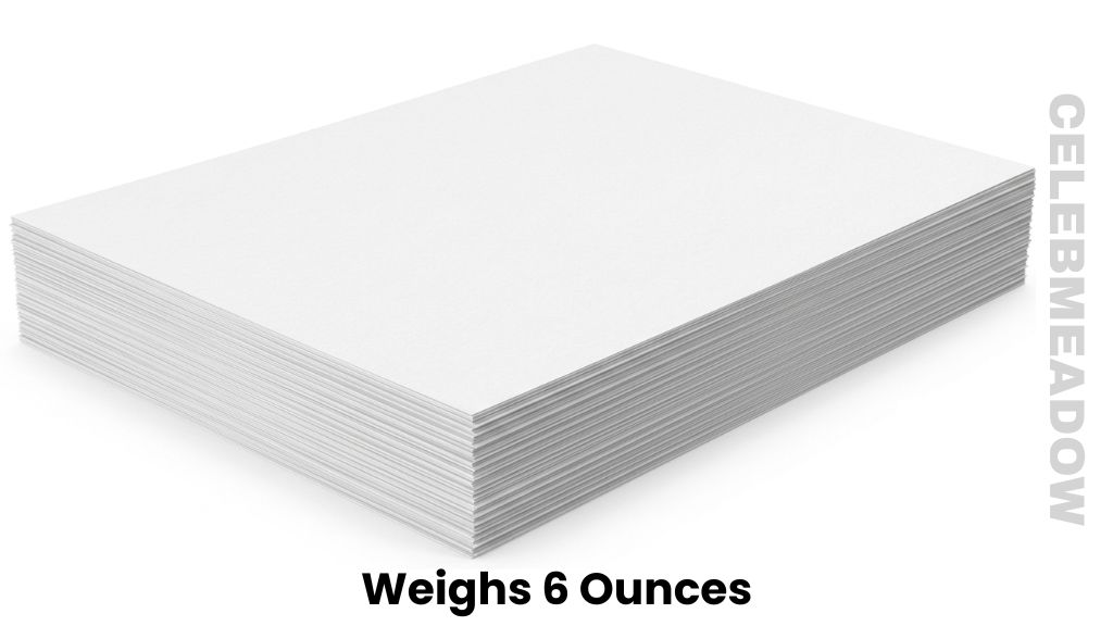 Thirty Sheets of Standard A4 Paper Weighs 6 Ounces