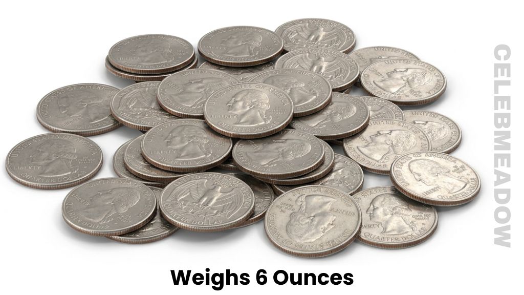 Thirty U.S. Quarters Weighs 6 Ounces
