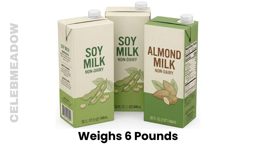 Three Cartons of Soy or Almond Milk Weighs 6 Pounds