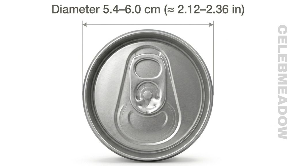 Top of a Soda Can That Is 6 cm Big