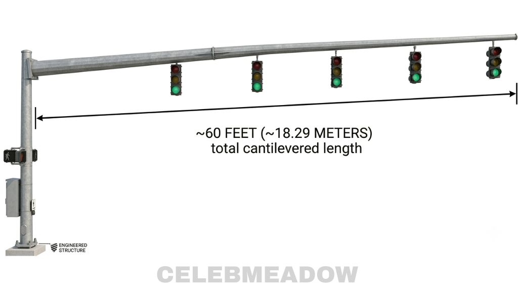 Traffic Signal Mast Arm That Is 60 Feet Long