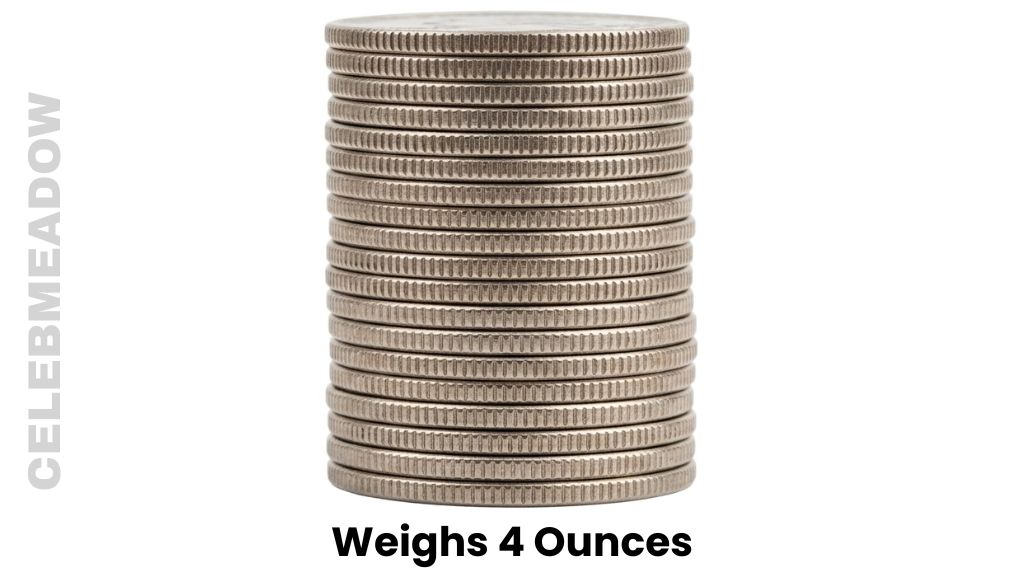 Twenty US Quarters Weighs 4 Ounces