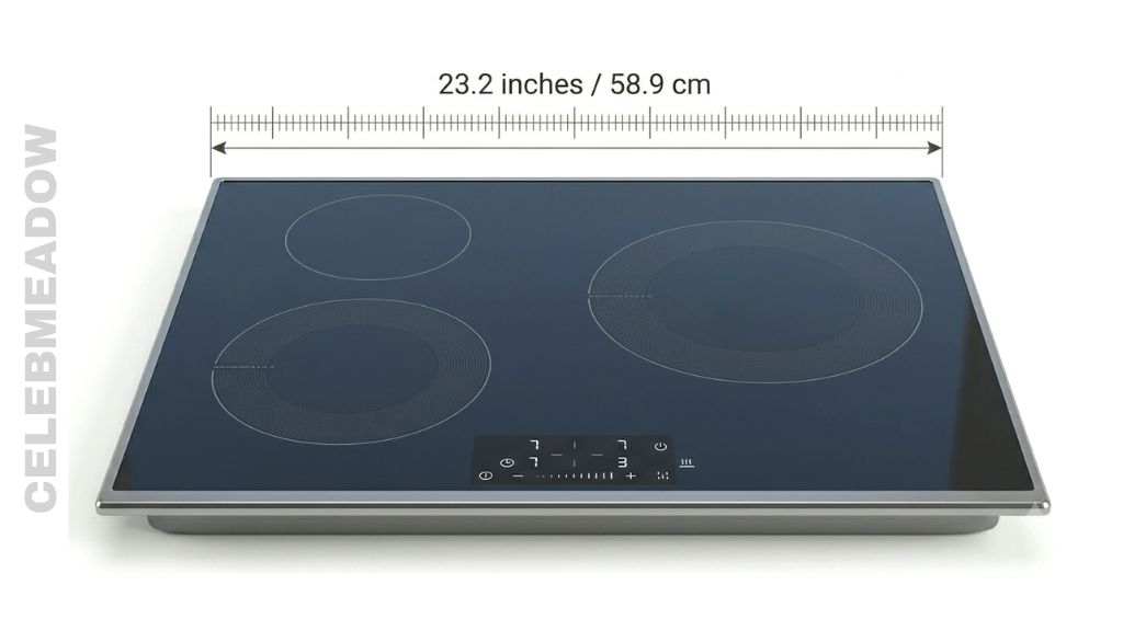 Two-Burner Electric Cooktop Width that is 23 Inches Long
