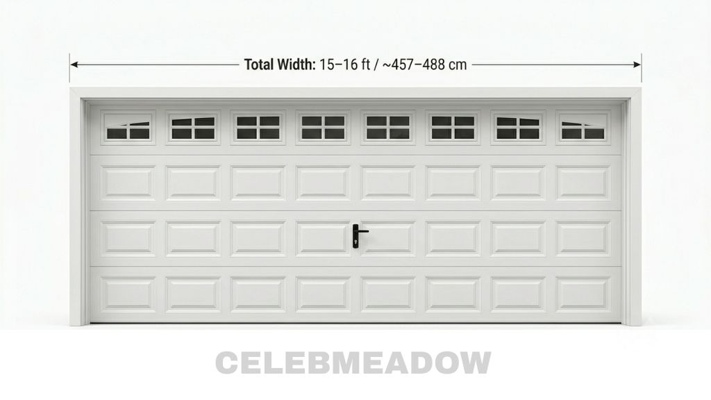 Two-Car Garage Door That Is 15 Feet Tall