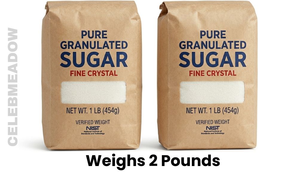 Two Small Bags of Granulated Sugar Weighs 2 Pounds