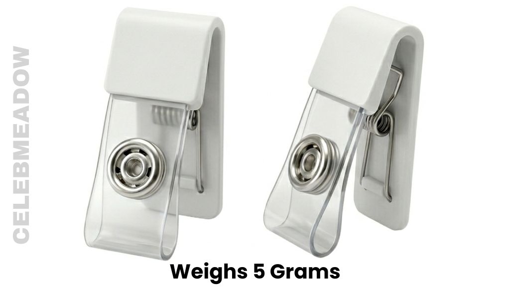 Two Standard Plastic ID Badge Clips Weighs 5 Grams