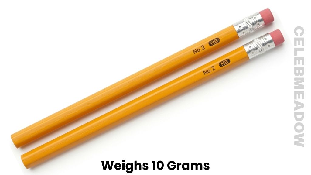 Two Standard Wooden Pencils Weighs 10 Grams