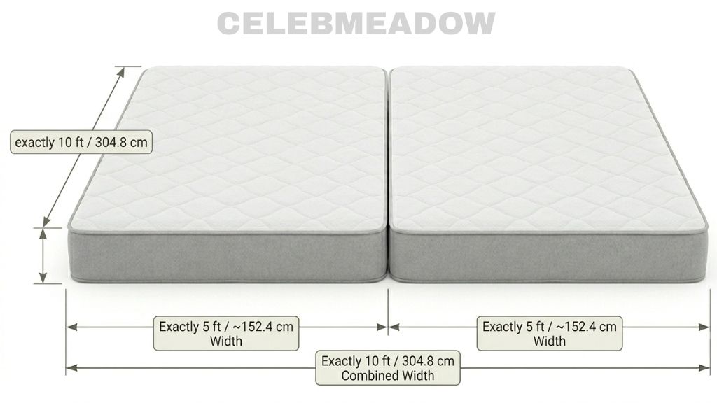 Two Twin Mattresses End to End That Is 10 Feet Tall