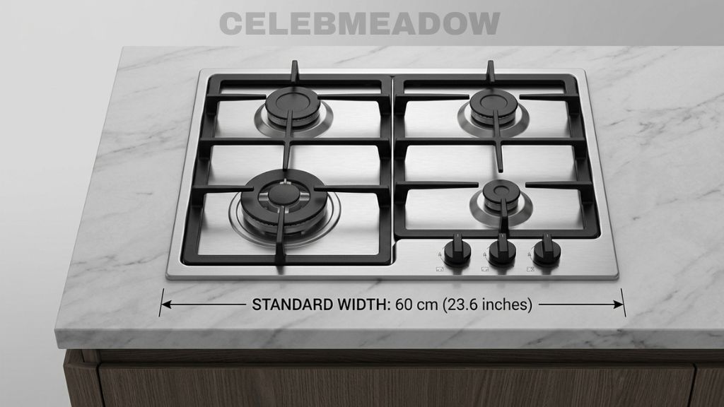 Width of a Gas Hob 60 cm Big