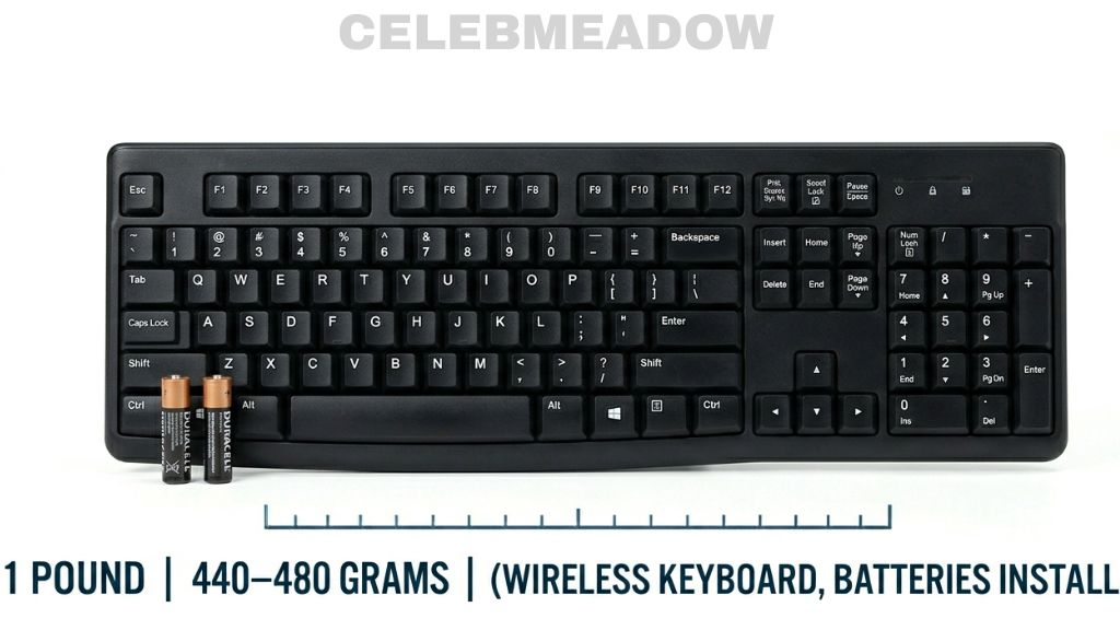 Wireless Computer Keyboard Weigh 1 Pound