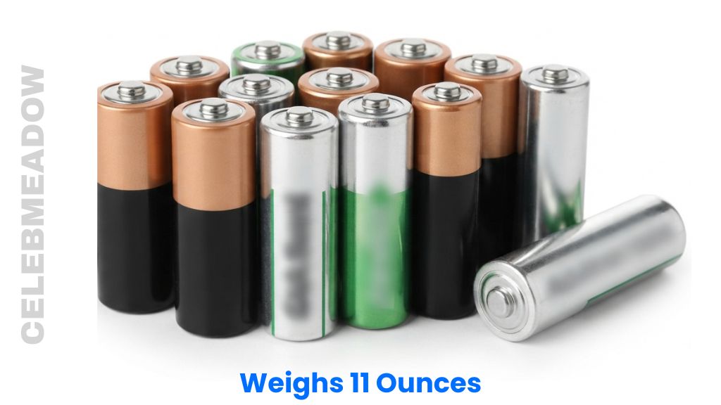 14 Alkaline AA Batteries Weighs 11 Ounces
