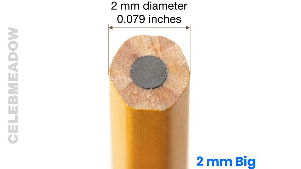 #2 Pencil Lead Core That Is 2 mm Big or Long
