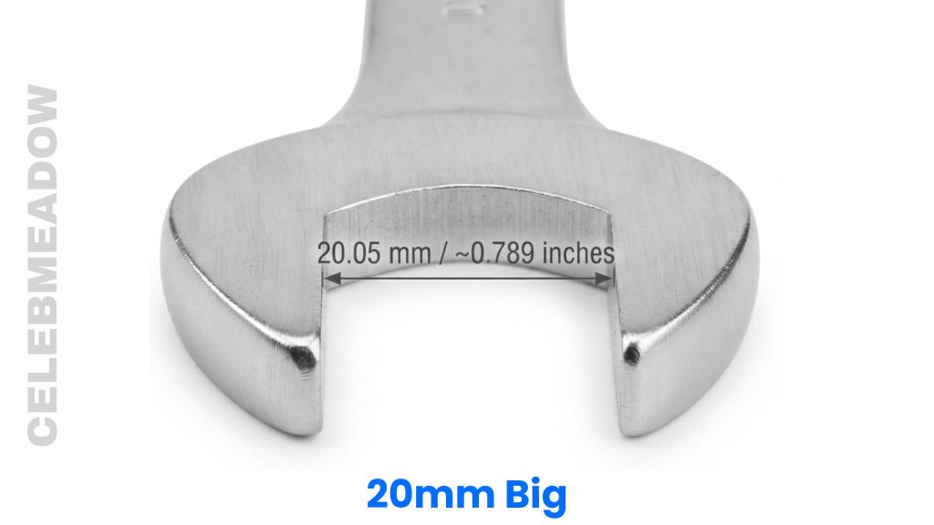 20mm Open-Ended Wrench Opening That Is 20mm Big or Long