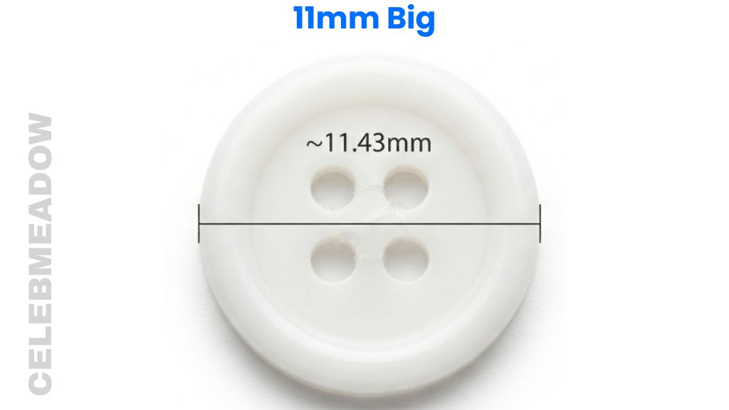4-Hole Shirt Button That Is 11mm Big