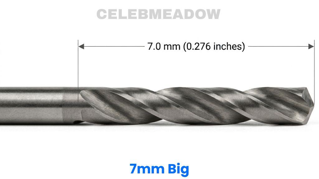 7mm Twist Drill Bit That Is 7mm Big