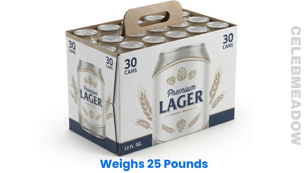 A 30-Pack of 12 oz Beer Cans Weighs 25 Pounds