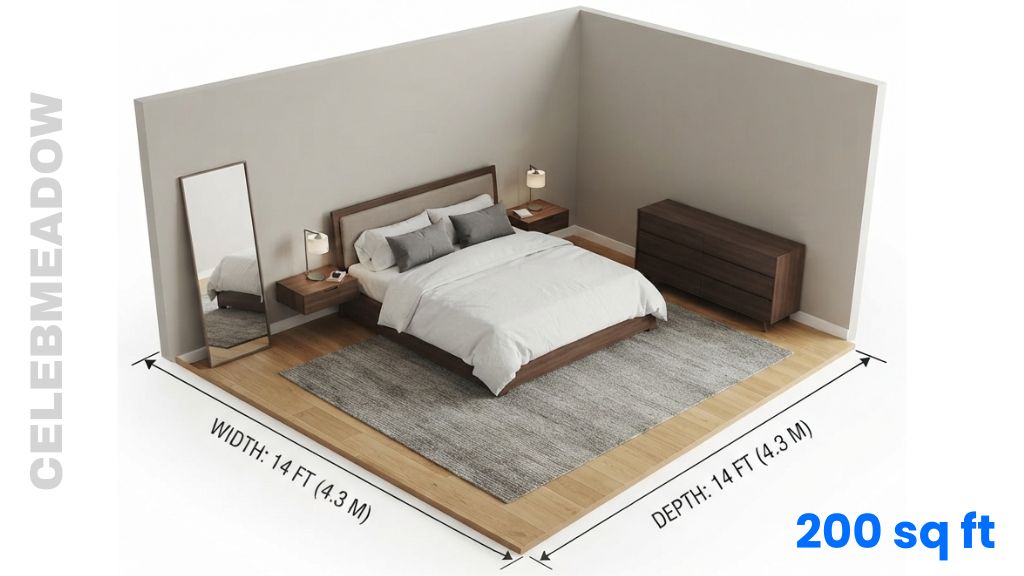 A Generous Master Bedroom That Are 200 sq ft