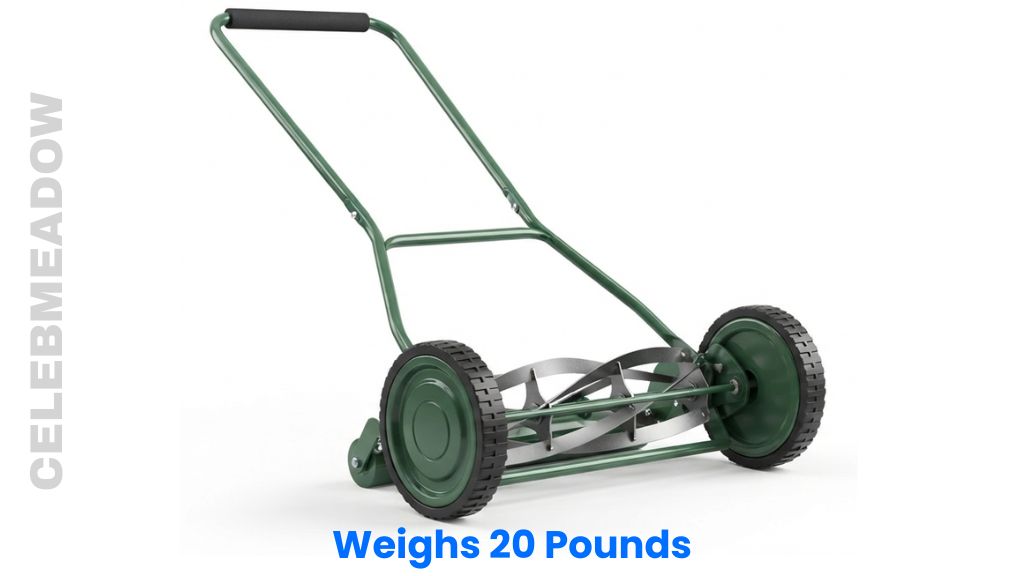A Lightweight Manual Reel Lawn Mower Weigh 20 Pounds