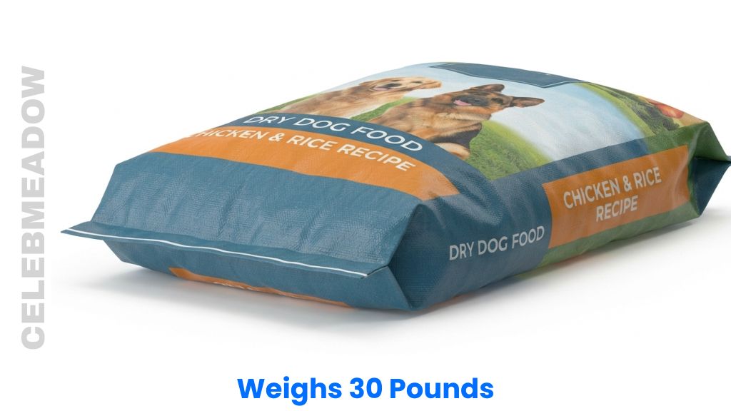 A Mid-Sized Bag of Dry Dog Food Weigh 30 Pounds