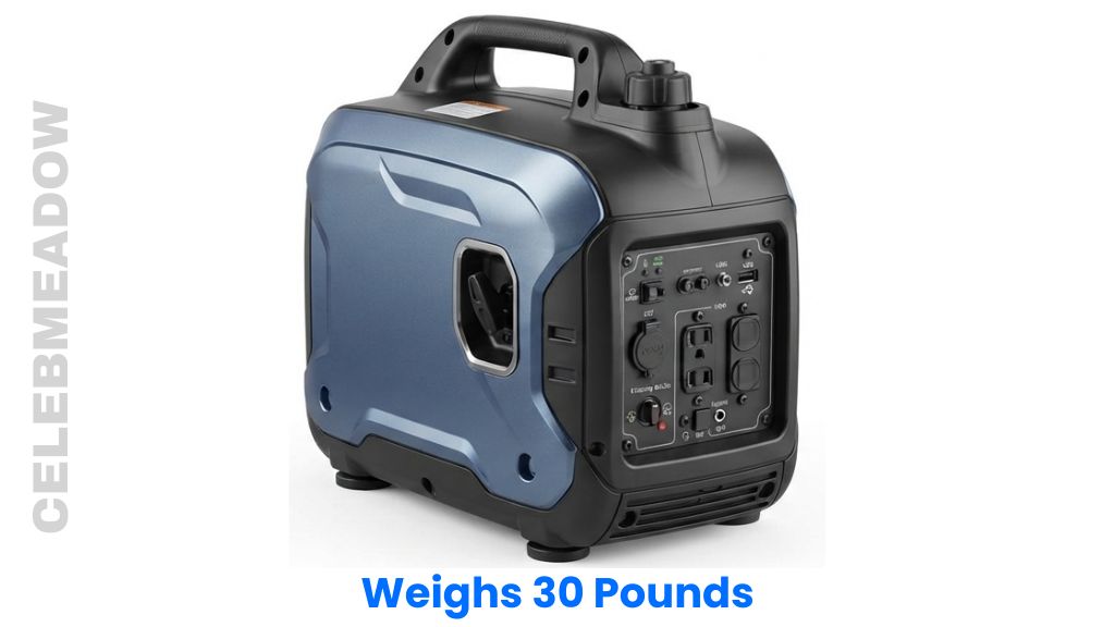 A Portable Inverter Generator Weighs 30 Pounds