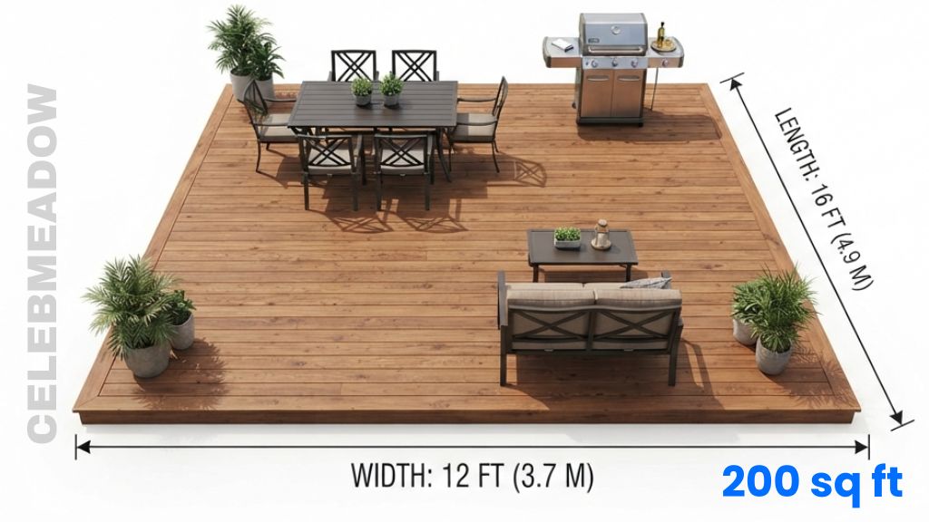 A Residential Deck or Patio That Are 200 sq ft