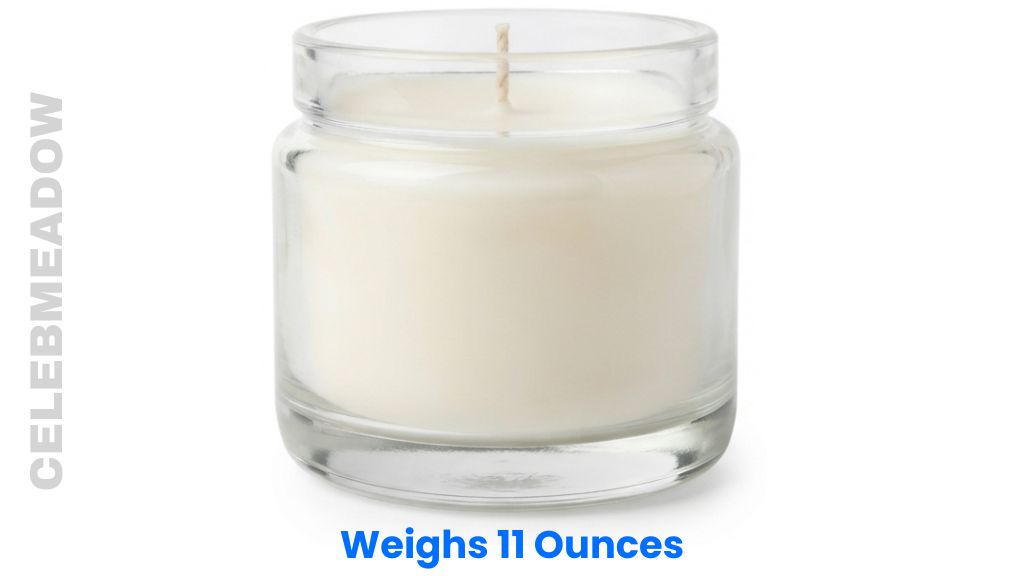 A Small Glass Jar Scented Candle Weigh 11 Ounces